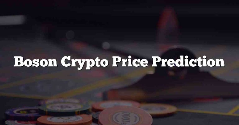 Boson Crypto Price Prediction
